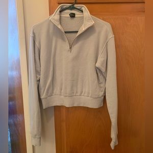 Cropped Quarter Zip Sweatshirt